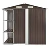 Image de Abri de jardin avec étagère Marron 205x130x183 cm Fer