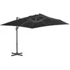 Image de Parasol déporté - - Noir - Mât en aluminium - Rotation 360° - Protection UV