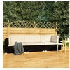 Image de Salon de jardin 3 pcs avec coussins résine tressée noir