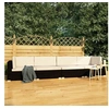 Image de Salon de jardin 4 pcs avec coussins résine tressée noir