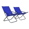 Image de Lot de 2 chaise en acier pliable H. 88 cm exterieur bleu