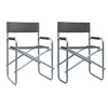 Image de Chaises de metteur en scène lot de 2 Acier Gris47920