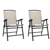 Image de Chaises de jardin pliables lot de 2 Textilène Crème