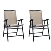 Image de Chaises de jardin pliables lot de 2 Textilène Taupe