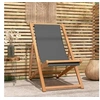 Image de Chaise de plage pliable Bois de teck solide Gris