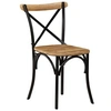 Image de Lot de 4 chaise interieur non pliable H. 84 cm en bois massif noir