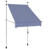 Image de Auvent rétractable manuel 100 cm Rayures bleues et blanches