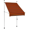 Image de Auvent Manuel Rétractable Auvent de Terrasse Banne de Jardin Store de Balcon Auvent d'Extérieur Ombrage des Fenêtres 100 cm Orange et Marron