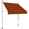 Image de Luifel handmatig uittrekbaar 150 cm oranje en bruin145835