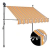 Image de Luifel handmatig uitschuifbaar met LED 100 cm geel en blauw145848