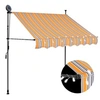 Image de Luifel handmatig uitschuifbaar met LED 200 cm geel en blauw145850