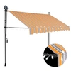 Image de Luifel handmatig uitschuifbaar met LED 300 cm geel en blauw145852