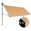 Image de Luifel handmatig uitschuifbaar met LED 350 cm geel en blauw145853