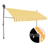Image de Luifel handmatig uitschuifbaar met LED 350 cm wit en oranje145860