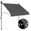 Image de Luifel handmatig uitschuifbaar met LED 100 cm antracietkleurig145862
