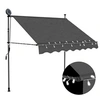 Image de Luifel handmatig uitschuifbaar met LED 150 cm antracietkleurig145863