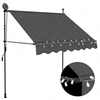 Image de Luifel handmatig uitschuifbaar met LED 200 cm antracietkleurig145864