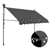 Image de Auvent manuel rétractable avec LED 250 cm Anthracite