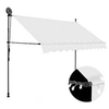 Image de Luifel handmatig uitschuifbaar met LED 250 cm cràmekleurig145872