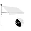 Image de Auvent manuel rétractable avec LED 300 cm Crème