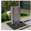 Image de Fontaine de Jardin Fontaine de Terrasse Lumière LED Décorative Patio Extérieur Argenté 60,2x37x122,1 cm Acier 48095
