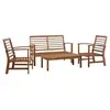 Image de Ensembles de bancs, canapés et tables de jardin bois massif bois 4 personnes 100.0 x 50 x 33 4 pieces