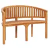 Image de Banc de jardin en forme de banane 120 cm Teck solide