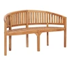 Image de Banc de jardin en forme de banane 151 cm Teck solide