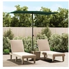 Image de Parasol de Jardin avec Mât en Aluminium, Pare-soleil de Patio, Abri de Soleil, Parasol de Terrasse Extérieur, 180x110 47328