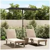 Image de Parasol de Jardin avec Mât en Aluminium, Pare-soleil de Patio, Abri de Soleil, Parasol de Terrasse Extérieur, 180x110 47330