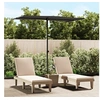 Image de Parasol de Jardin avec Mât en Aluminium, Pare-soleil de Patio, Abri de Soleil, Parasol de Terrasse Extérieur, 180x110 47334