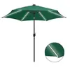 Image de Parasol met LED-verlichting en aluminium paal 300 cm groen47360