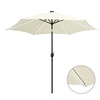 Image de Parasol met LED-verlichting en aluminium paal 300 cm zandwit47361