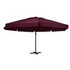 Image de Parasol droit toile en polyester carre 400 x 400 mat en aluminium