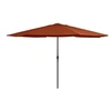 Image de Parasol droit rectangulaire toile en polyester 390 x 247 mat en metal