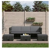 Image de Salon de jardin modulable resine tressee gris 4 pieces 75 x 66 x 65 4 personnes