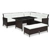 Image de Ensembles de bancs. canapes et tables de jardin resine tressee 9 personnes 3 pieces