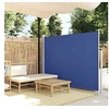 Image de Auvent latéral rétractable de patio 170x300 cm Bleu