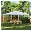 Image de Tente de Réception Tonnelle de Patio Chapiteau de Jardin Pavillon d'Extérieur Belvédère de Terrasse Voyages de Camping 4x4 m Blanc
