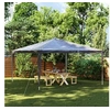 Image de Tente de Réception Professionnelle Tonnelle de Patio Chapiteau de Jardin Pavillon d'Extérieur Belvédère Terrasse 4x4 m Anthracite 90 g/m²
