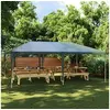 Image de Tente de Réception Professionnelle Tonnelle de Patio Chapiteau de Jardin Pavillon d'Extérieur Belvédère Terrasse Camping 4x6 m Vert 90 g/m²