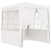 Image de Tente de réception avec parois latérales 2x2 m Blanc 90 g m²