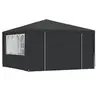 Image de Tente de Réception avec Parois Latérales Belvédère Tonnelle Pavillon Chapiteau Mariage Barbecue Voyage de Camping 4x4 m Vert 90 g/m² 48536