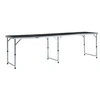 Image de Table Pliable de Camping Table de Jardin Table de Patio Table de Pique-nique Table de Cuisine Table d'Extérieur Gris Aluminium 240x60 cm