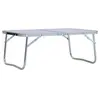 Image de Table pliable de camping Blanc Aluminium 60x40 cm
