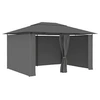 Image de Tonnelle de jardin avec rideaux 4 x 3 m Anthracite