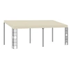 Image de Belvédère Mural Tonnelle Mural Chapiteau de Patio Pavillon d'Extérieur Jardin Terrasse Célébrations en Plein Air 3x6 m Crème Tissu 47989