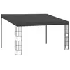 Image de Belvédère Mural Tonnelle Mural Chapiteau de Patio Pavillon d'Extérieur Jardin Terrasse Célébrations en Plein Air 3x4 m Anthracite Tissu