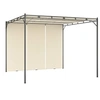 Image de Belvédère de jardin avec rideau latéral 3x3x2,25 m Crème