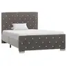 Image de Cadre de lit sans matelas gris velours 100x200 cm